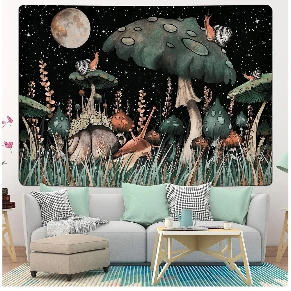 Trippy Mushroom Wall Hanging Tapestry Psychedelic Home Decor Hippie 71